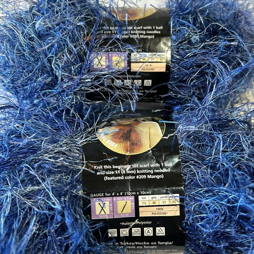 New Lion Brand Fun Fur Eyelash Yarn 2 Skeins